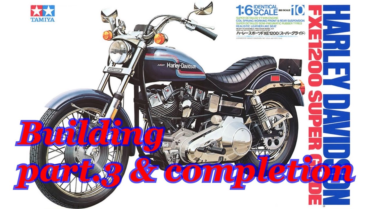 Tamiya 1/6 bike. Harley-Davidson FXE1200. Building part.3 and