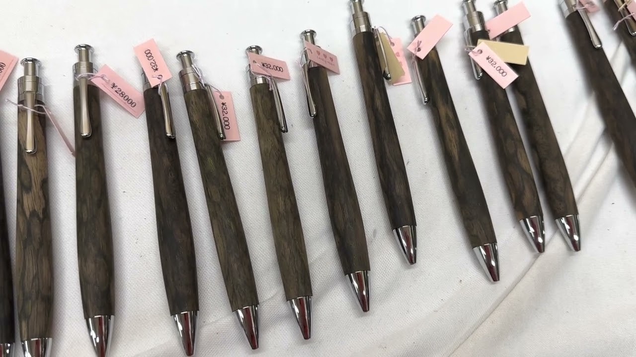 新宿個展 作品紹介 ルーチェペン その4（黒柿） - YouTube