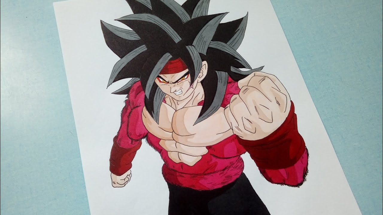 Speed Drawing - Xeno Bardock Super Saiyan 4 バーダック：ゼノ - YouTube