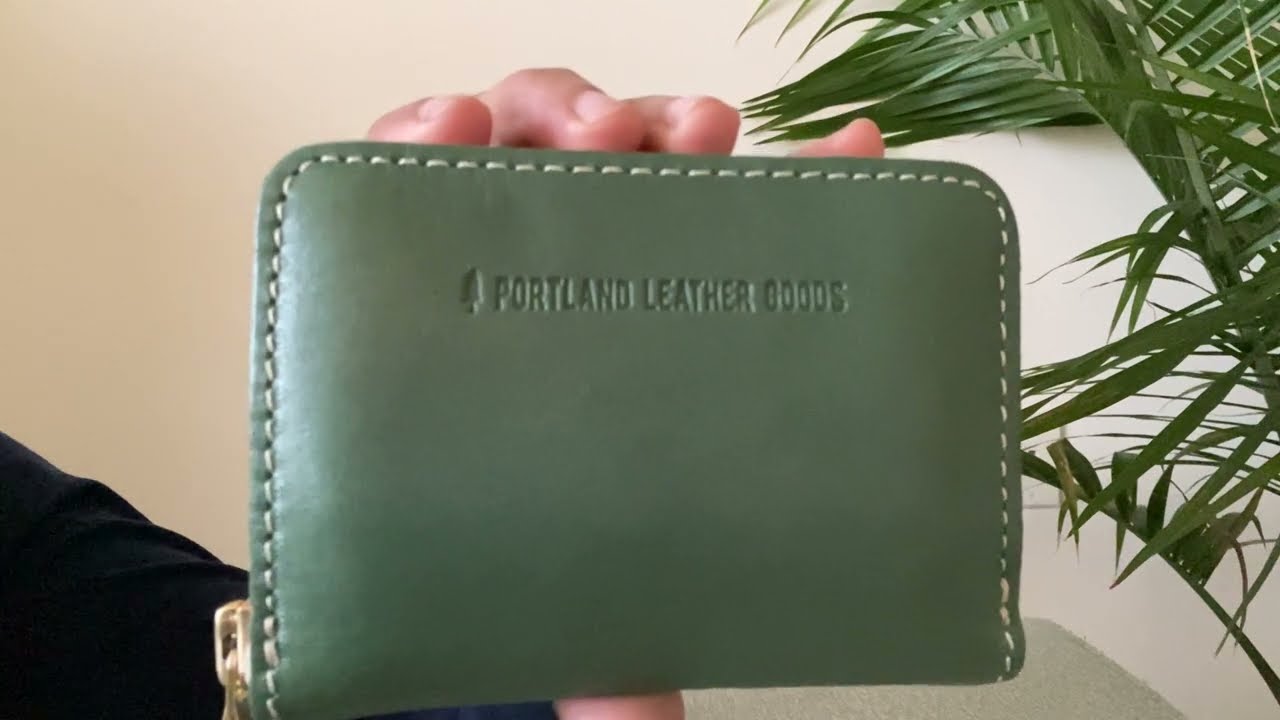 Portland Leather Goods Small Zip Wallet (AP, Eucalyptus) - YouTube