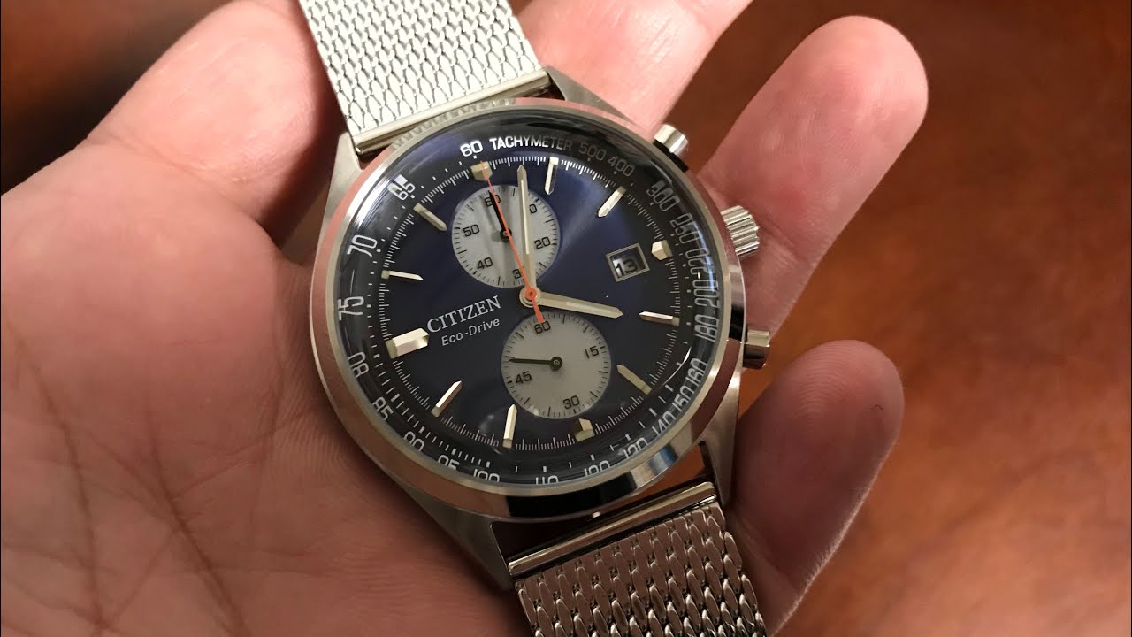 Close look at Citizen CA7020-58L Eco-Drive Chandler Chronograph