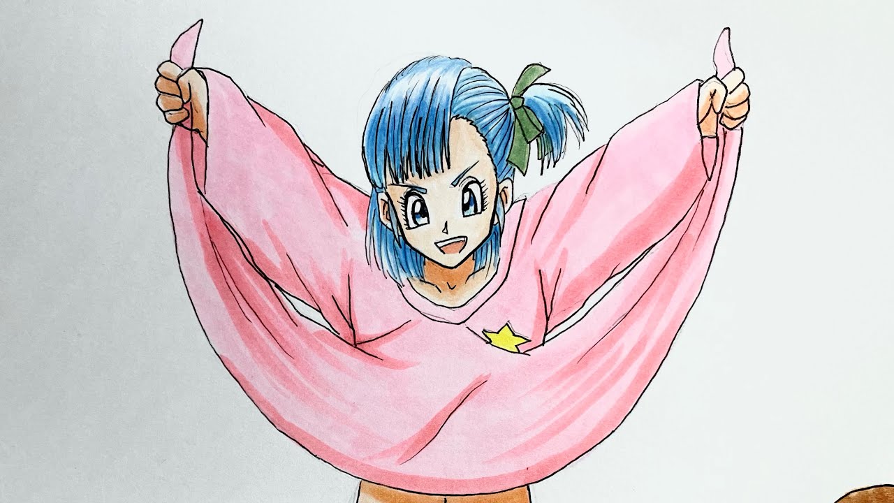 ドラゴンボール ブルマ 描いてみた DRAGON BALL Bulma drawing - YouTube