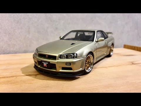 AUTOart Nissan Skyline GT-R R34 V-Spec II Nür with BBS Wheels 1:18