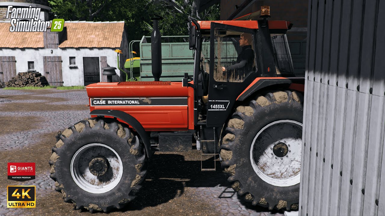FS25 | Case International 1455 XL spreading compost | ReShade