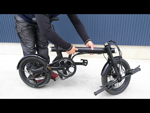 動作確認済】送料無料HAIGEディスク折り畳み電動アシスト自転車7速16