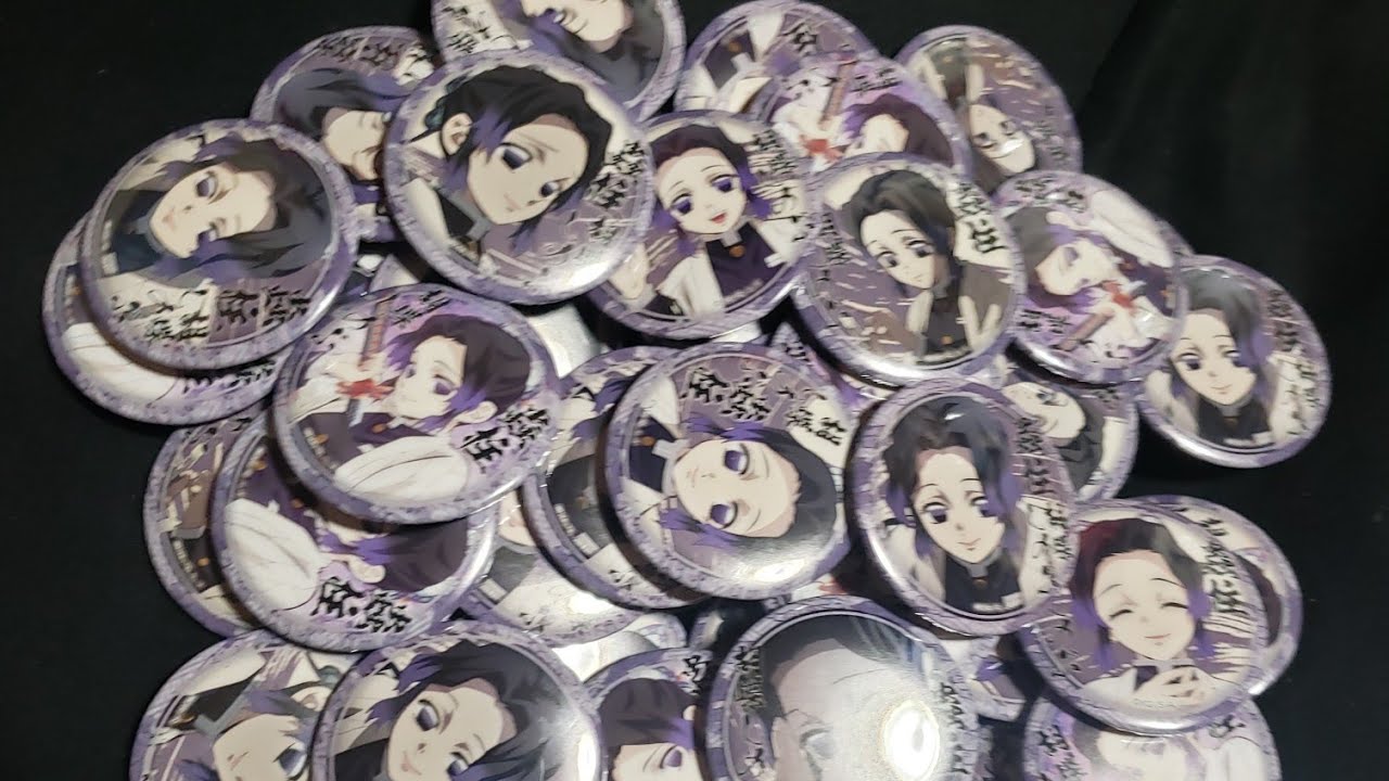 鬼滅の刃 絵巻カフェ くじ引き缶バッジ44mm 胡蝶しのぶ 鬼滅の刃 絵巻