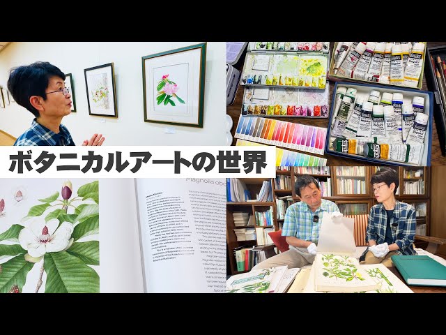 油絵 あらんぼん 小さな植物の中心部の世界 ボタニカルアート ポップ