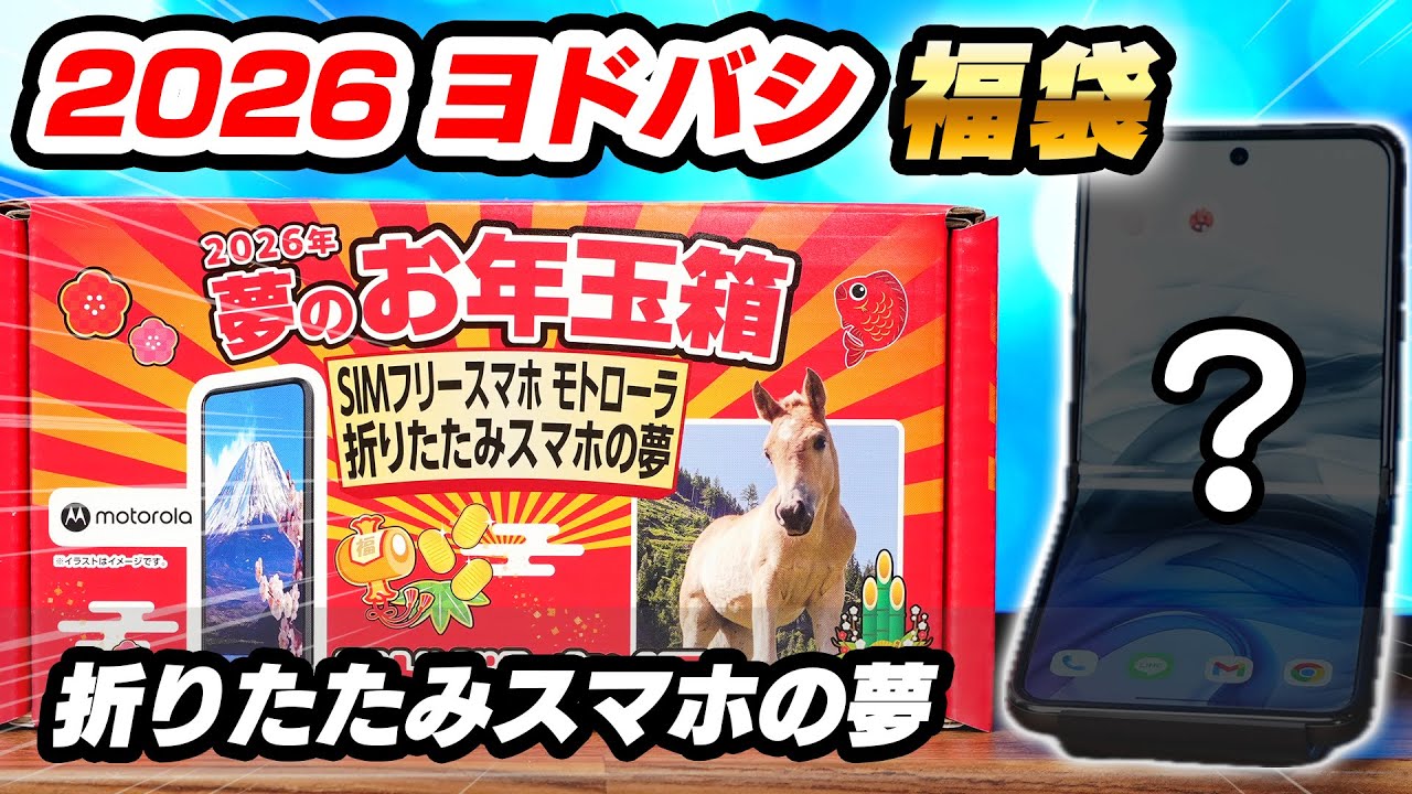 ヨドバシ 2026年夢のお年玉箱 SIMフリースマホ モトローラ6.7インチの