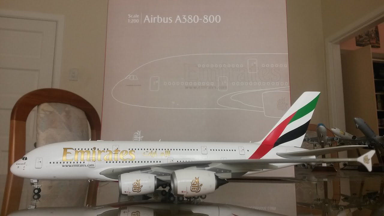 Gemini Jets 1:200 Emirates A380 [A6-EEK] Unboxing and Review - YouTube