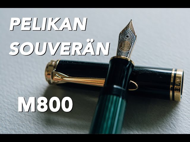 訳あり】ペリカン 万年筆 M800 緑縞 フルハルター研ぎ 訳あり