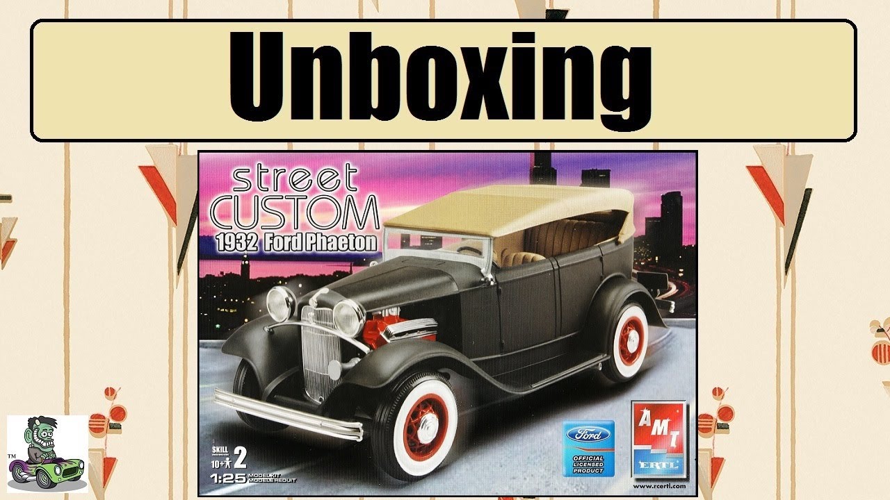 Unboxing The 1932 Ford Phaeton Model Kit by AMT/ERTL - YouTube
