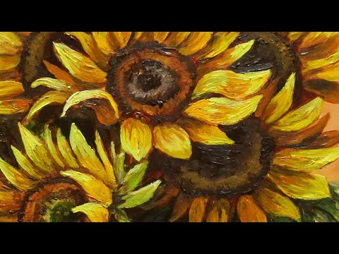 油彩画 フィールダー ひまわり」 F10号 油絵 額入り 風景画 真筆 肉筆