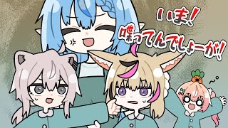 手描き】五歳児になった同期とラミィ先生【ホロライブ/雪花ラミィ/桃鈴