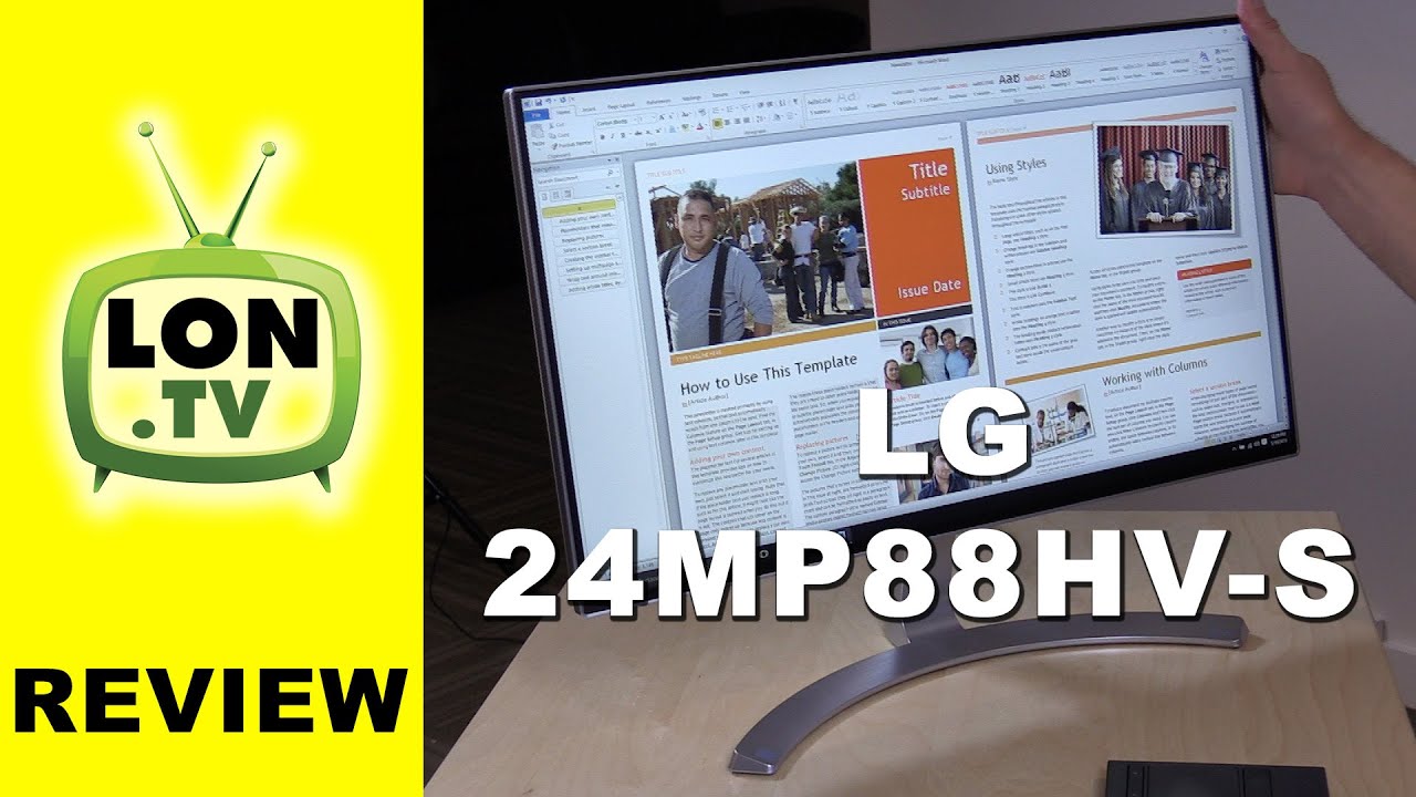 LG 24MP88HV-S Monitor - IPS Display With Super Thin Bezels - YouTube