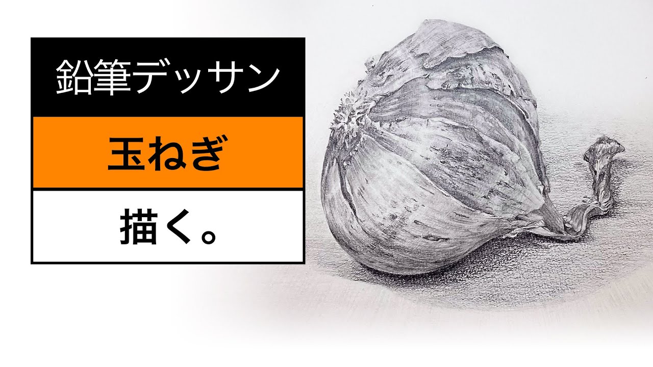 鉛筆デッサン 玉ねぎを描く。 - YouTube