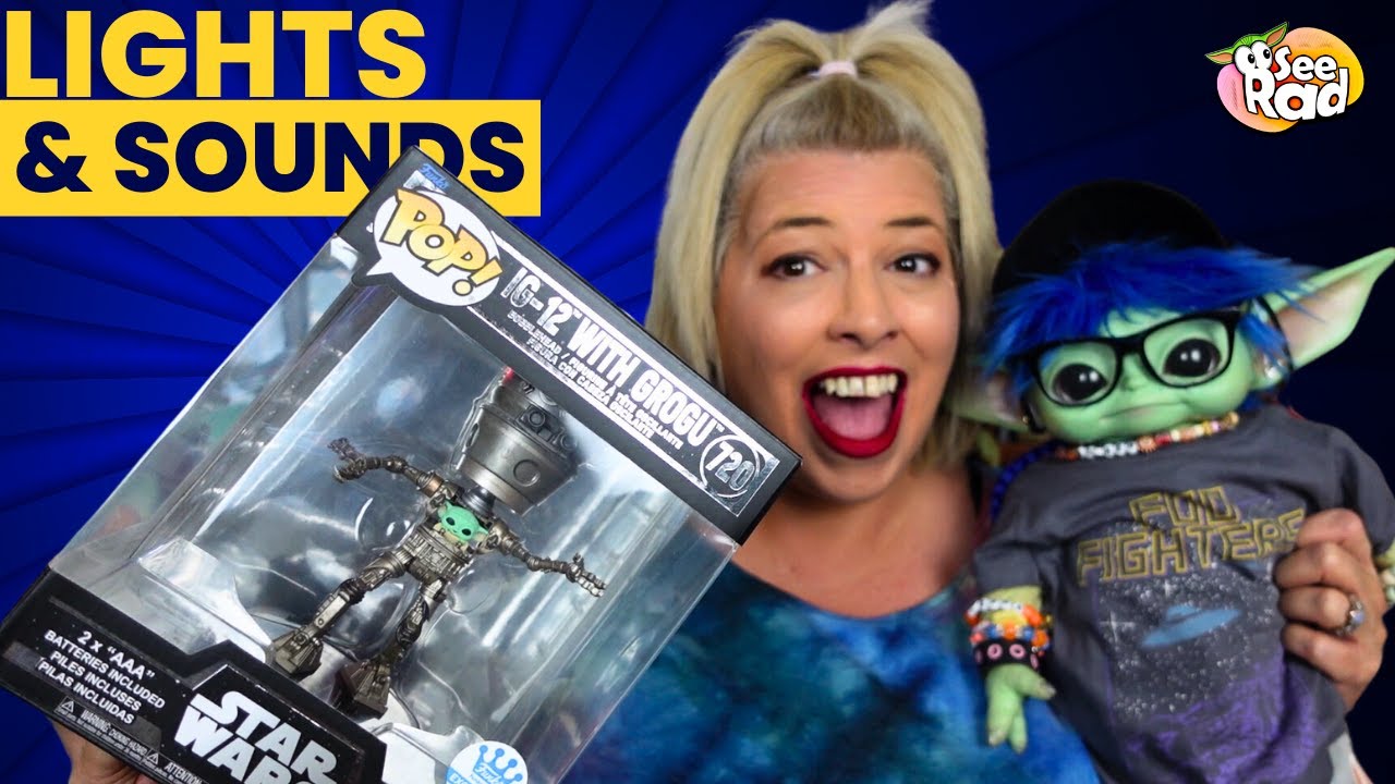 Funko Pop! Deluxe LIGHTS AND SOUNDS IG-12 WITH GROGU Unboxed - YouTube