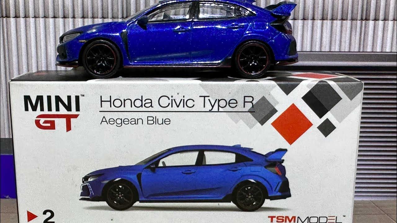 1:64 TSM MINI GT Honda CIVIC TYPE R FK8 Blue RHD MGT00002-R Car