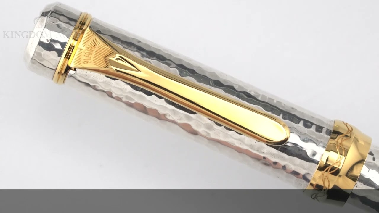 プラチナ万年筆銀無垢k18細字（F）