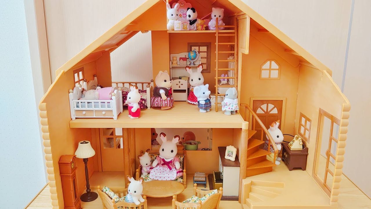シルバニアファミリー 初代 赤い屋根の大きなお家 レトロ Sylvanian