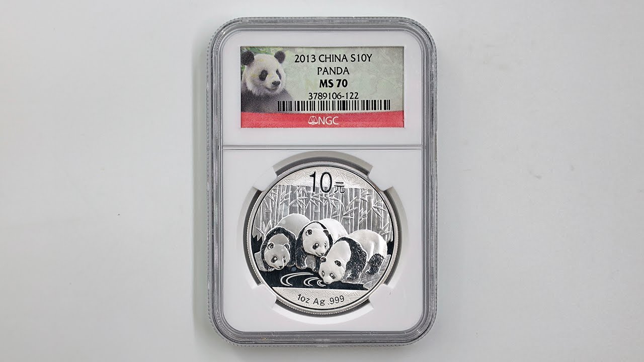 訳あり 2013年 中国 10元 パンダ 銀貨 NGC MS69 準最高鑑定 訳あり