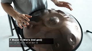 ハンドパン 9音 Dマイナー 18インチ（46cm）440Hz ケース・付属品付