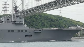 轟く長音一発】海上自衛隊 ヘリ搭載護衛艦 ひゅうが「日向」関門海峡