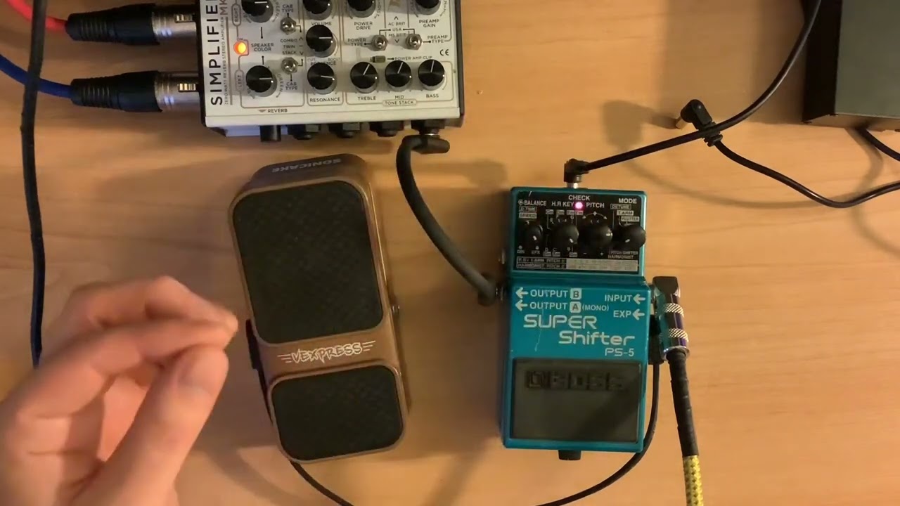 Boss PS-5 demo & explanation with Expression pedal & Simplifier
