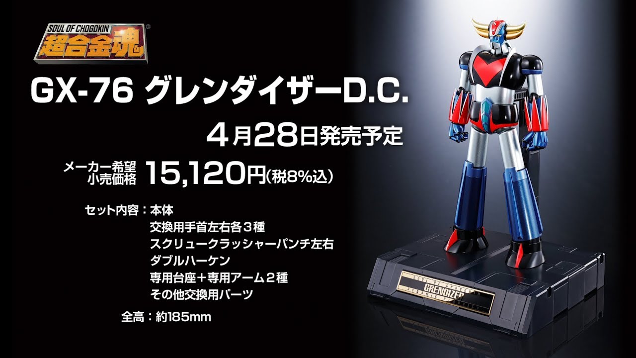 超合金魂 GX-76X グレンダイザー D.C.対応スペイザーセット 『UFOロボ
