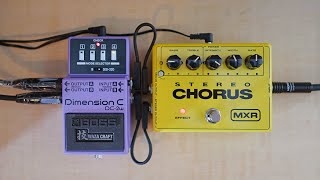 MXR Stereo Chorus vs. Boss DC-2w Dimension C Waza Craft (in Stereo