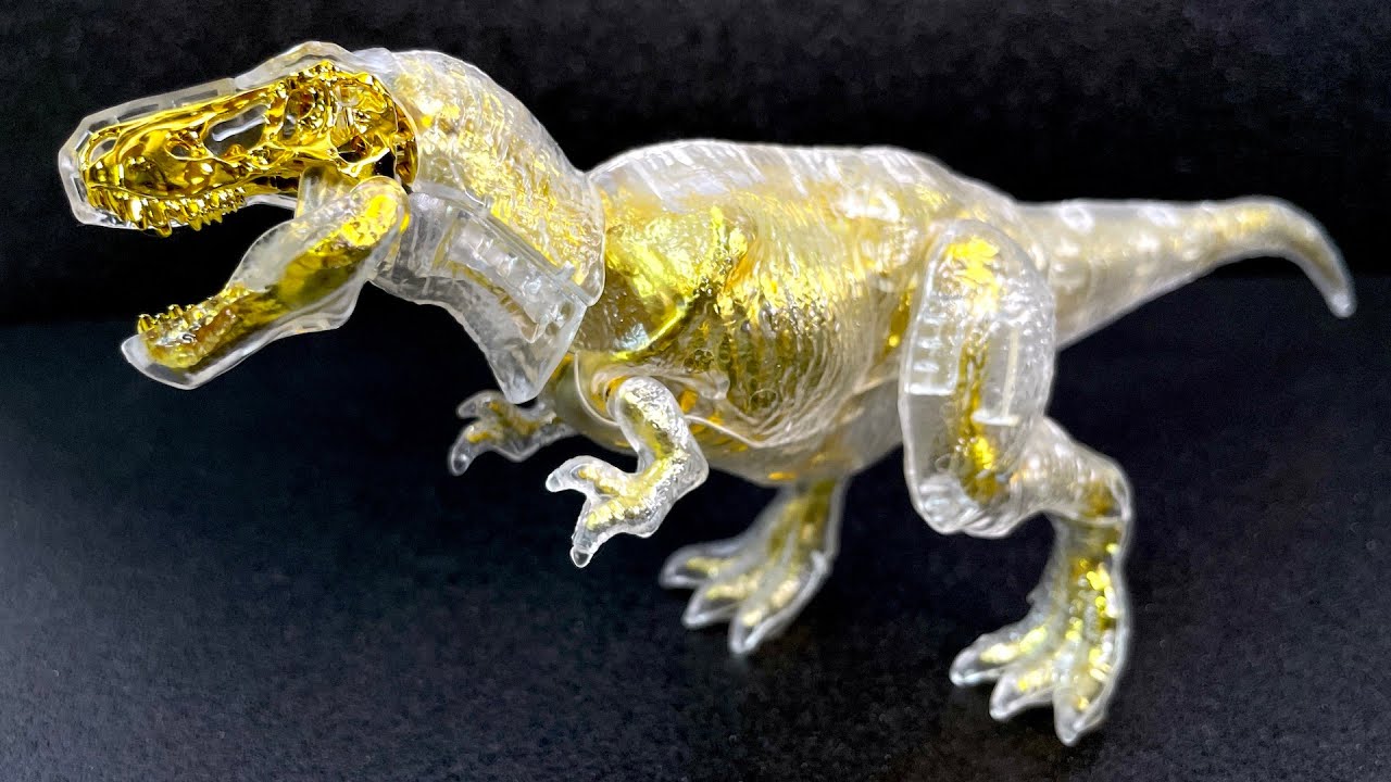 非売品】キャラパキ発掘恐竜チョコ当選品ティラノサウルス ゴールド