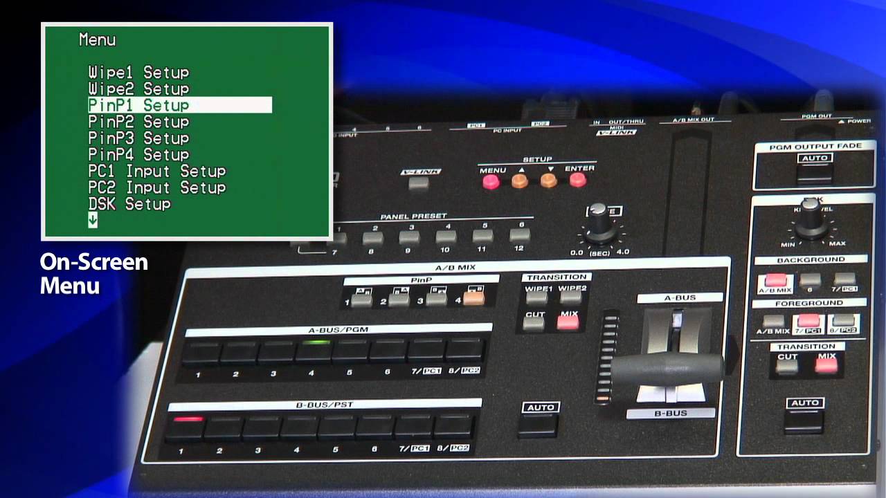 Roland LVS-800 Tutorial Ch 4: Picture in Picture - YouTube