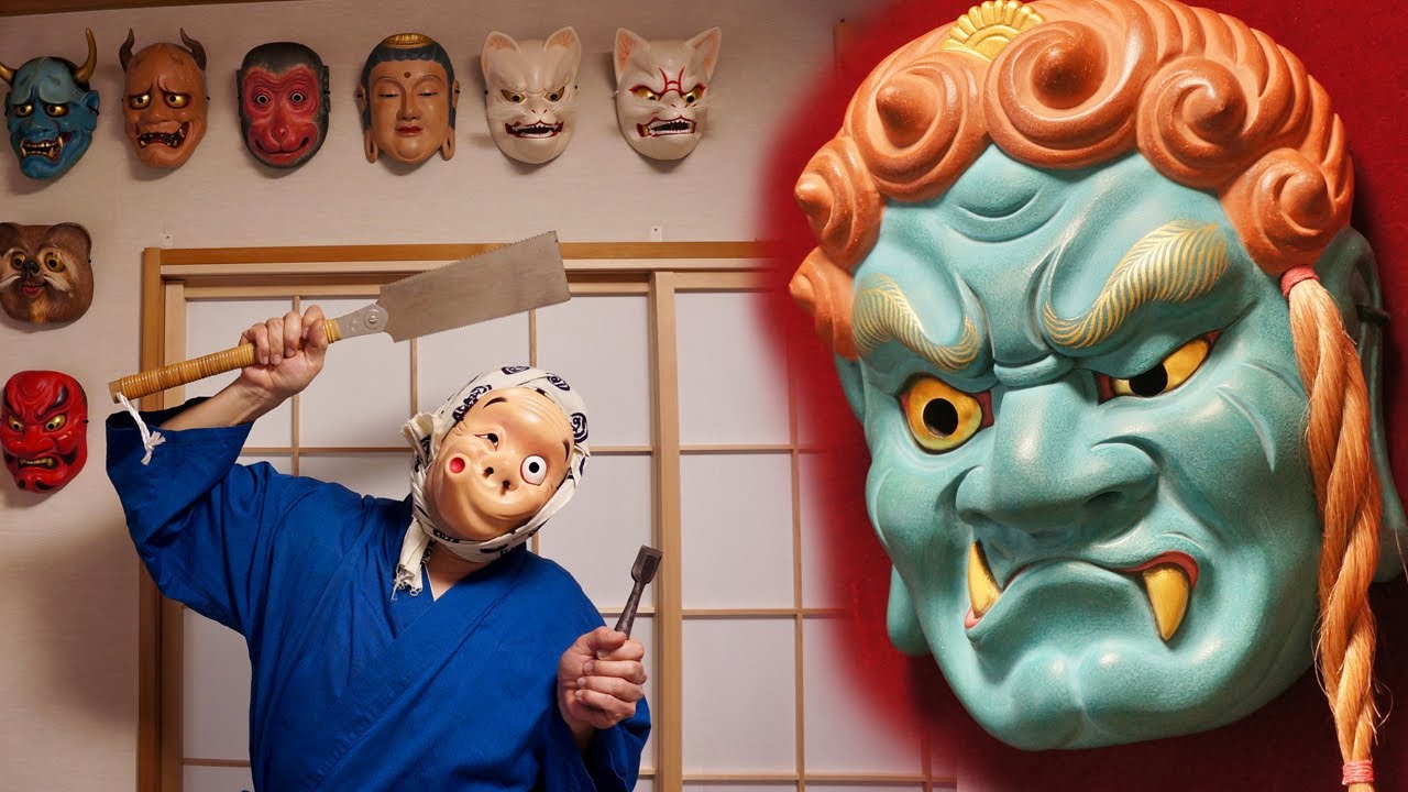 Making a Fudo Mask] Let's make a Japanese mask! How to make a