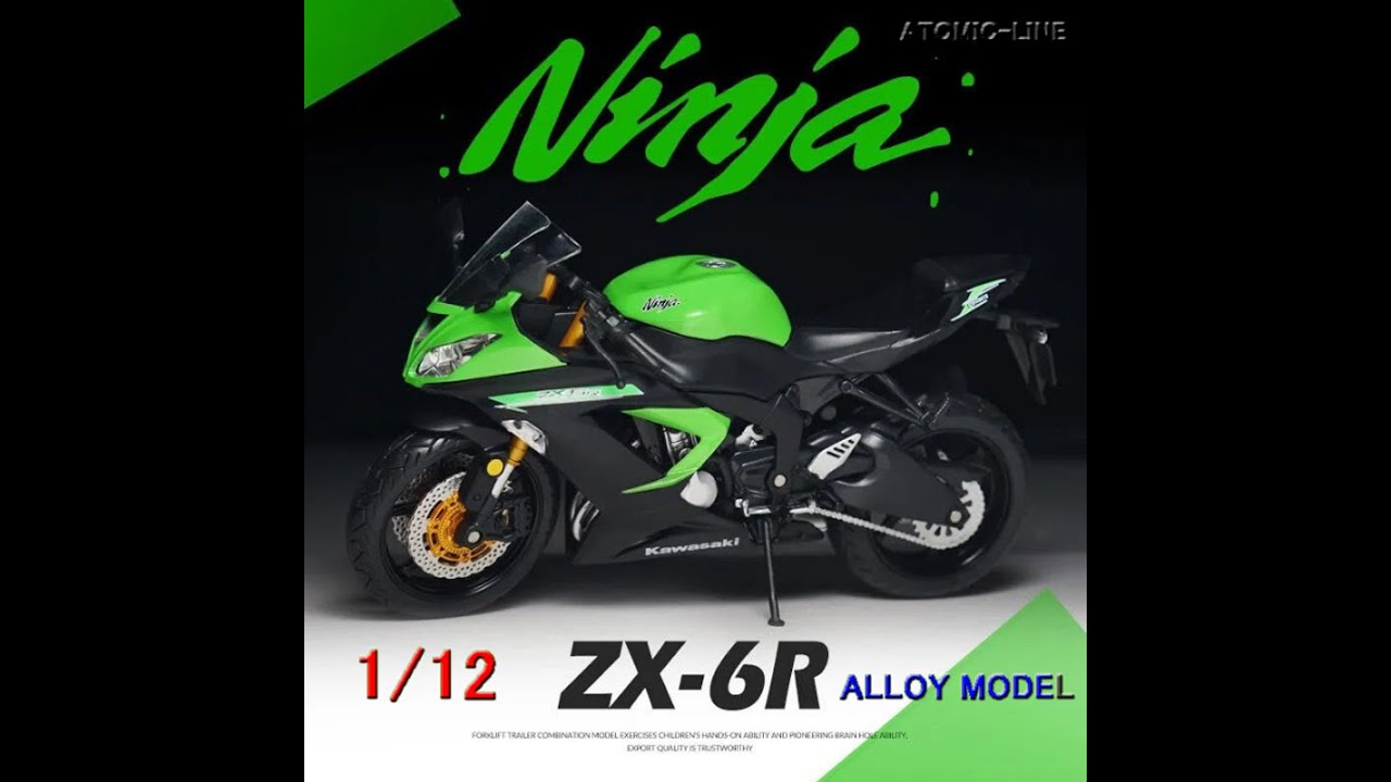 カワサキ ZX-6R ニンジャ 1/12 ミニカー 全3色 バイク 合金モデル 模型