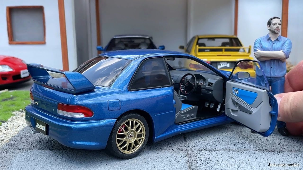 1:18 Subaru Impreza 22B STI 1998, Sonic blue - Solido [Unboxing