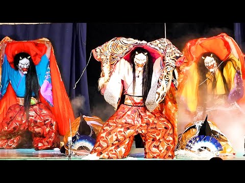 神楽面 紅葉狩り 般若 石見神楽 広島神楽 茂徳作 石見神楽面 和紙面 般若