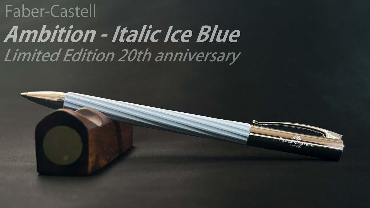 Faber Castell Ambition Ballpoint Pen, Italic Ice Blue｜ファーバー