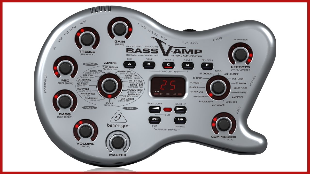 Behringer BASS V-Amp/Pro | Complete Review, Demo also for Electric