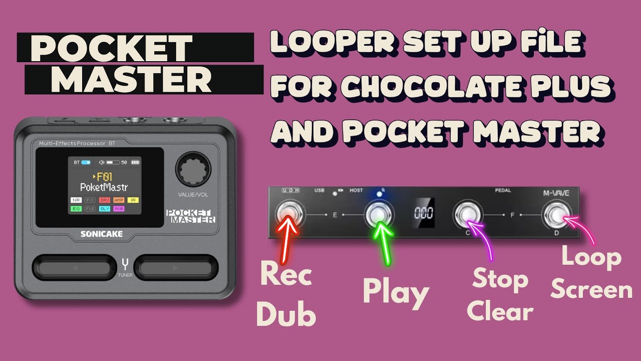 Import File or Set Up the Chocolate Plus to Control the Pocket