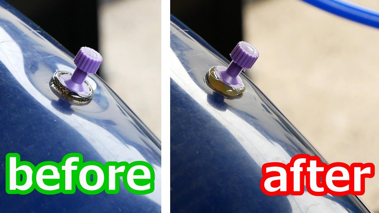 誰でも簡単にタンクの凹みをパテ盛りなしで修復する方法 6万円のST250