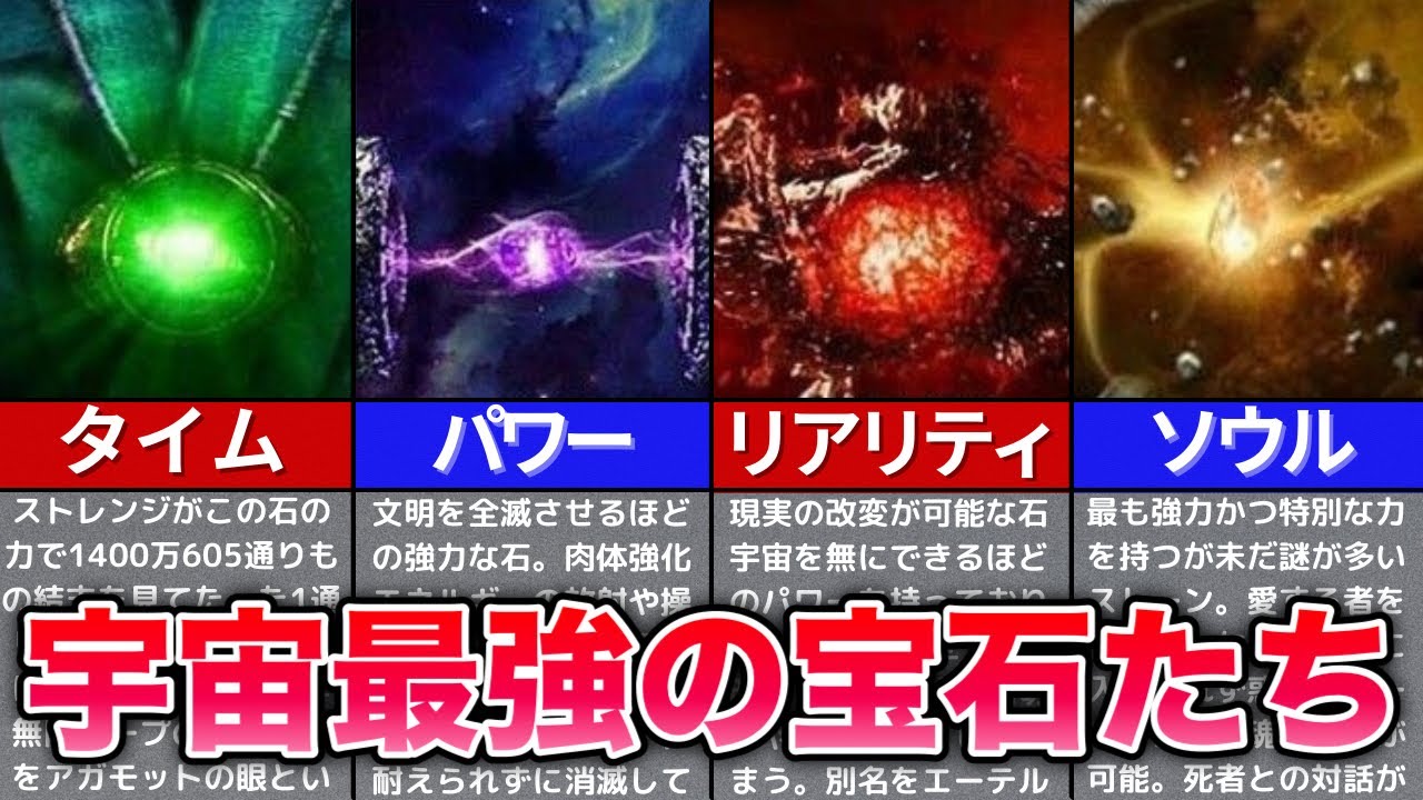 MARVEL】インフィニティストーンまとめッ！MCUの超重要アイテムである