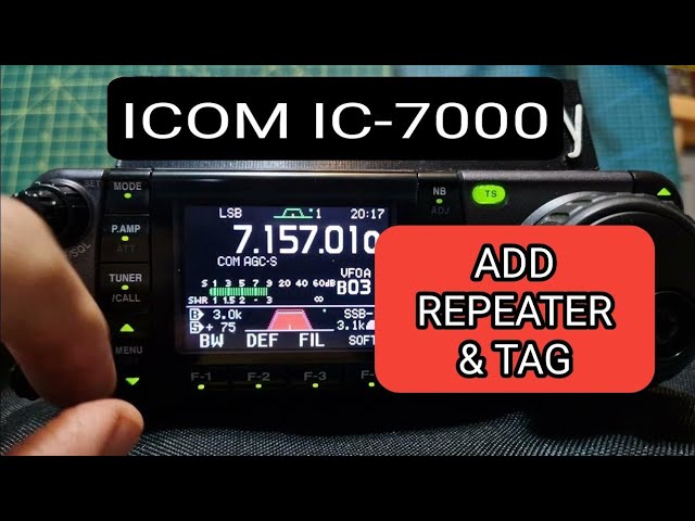 ICOM IC-7000 ADD REPEATER AND SAVE TO MEMORY - YouTube