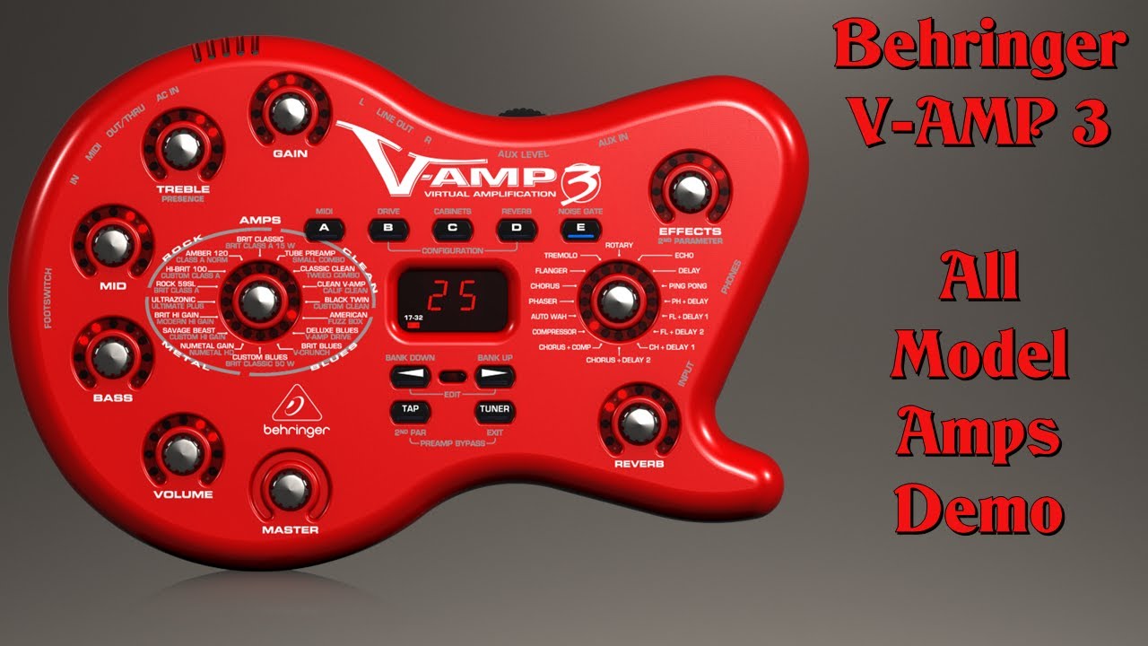 V-AMP 3 - All Model Amps Demo - YouTube