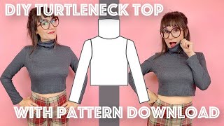 DIY Turtleneck Sewing Tutorial With Pattern Download | Sew