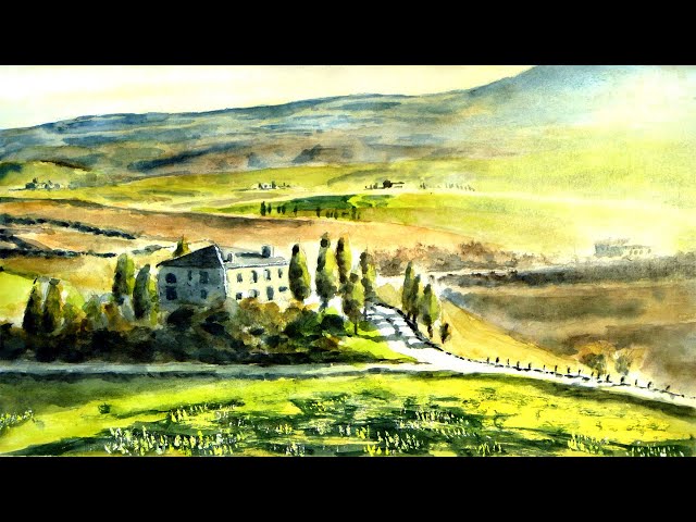 原画#3681 フィレンツェ 雨 イタリア 水彩画 風景画 ドローイング