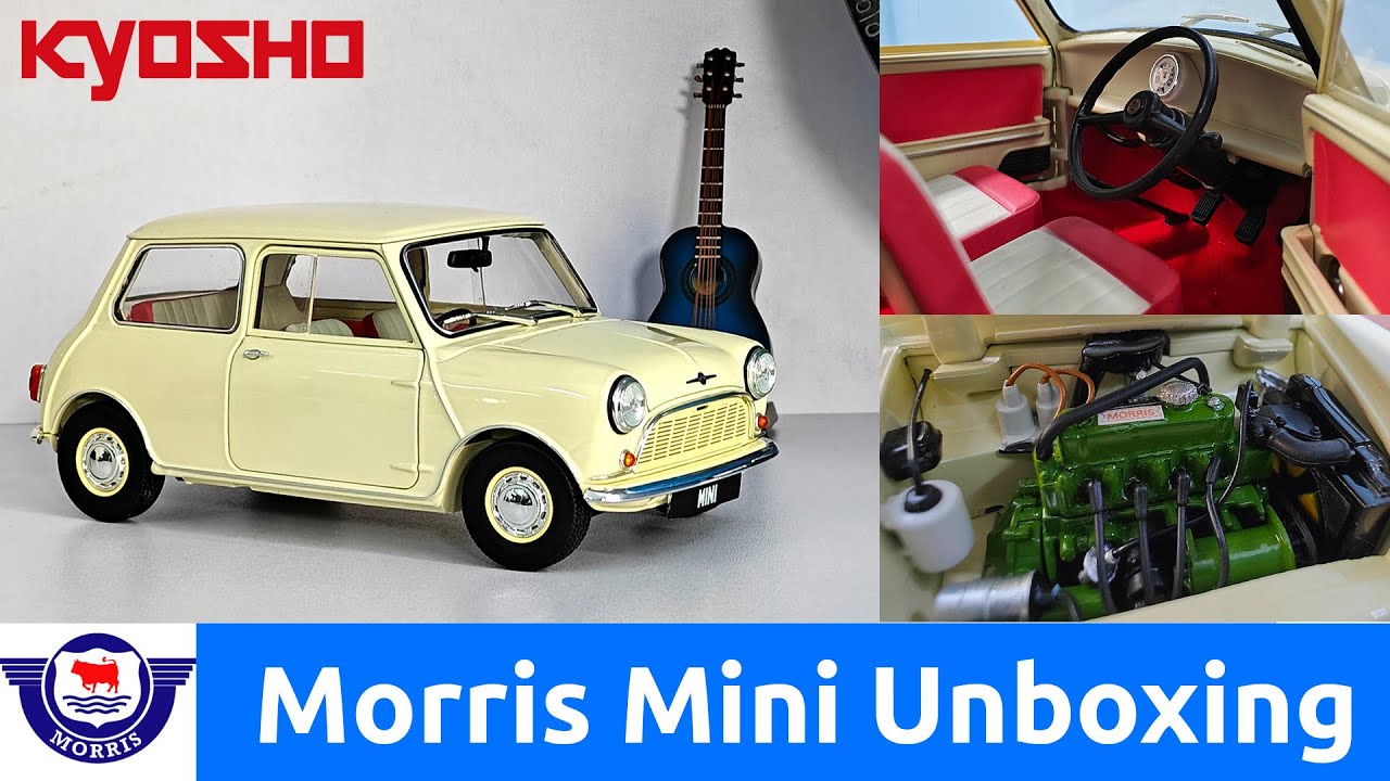 Unboxing the Classic 1964 Morris Mini Minor Beige | Kyosho 1:18