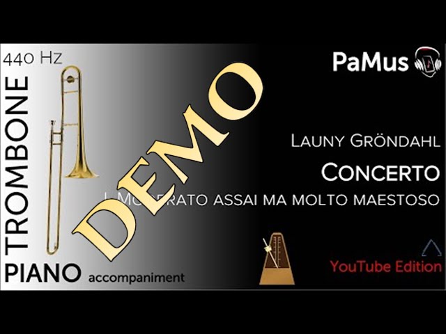 Launy Grøndahl トロンボーン協奏曲 ピアノリダクション Launy