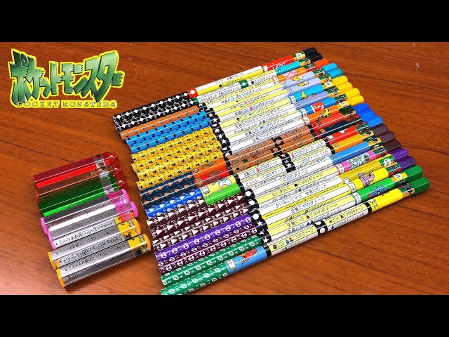 初代 ポケモンバトル鉛筆 45本セット キャップ付 小学校の思い出