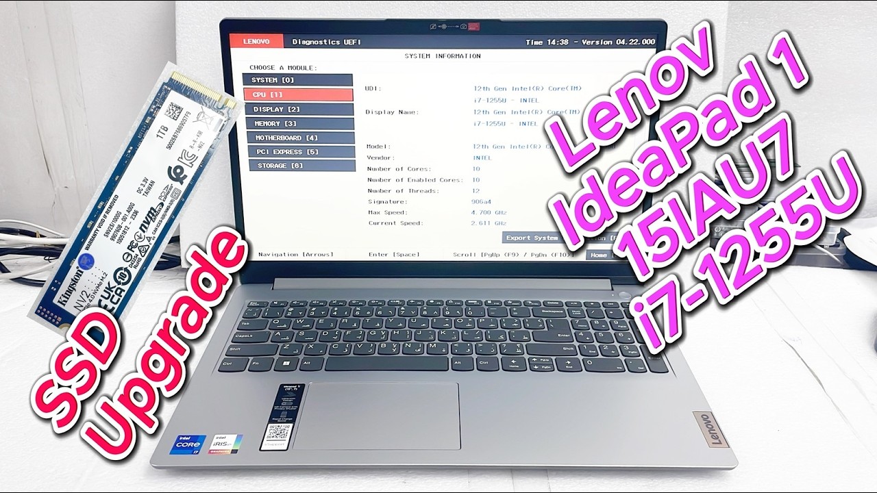 Lenovo IdeaPad 1 15IAU7 i7-1255U SSD Upgrade | 82QD00F0AX | Lenovo