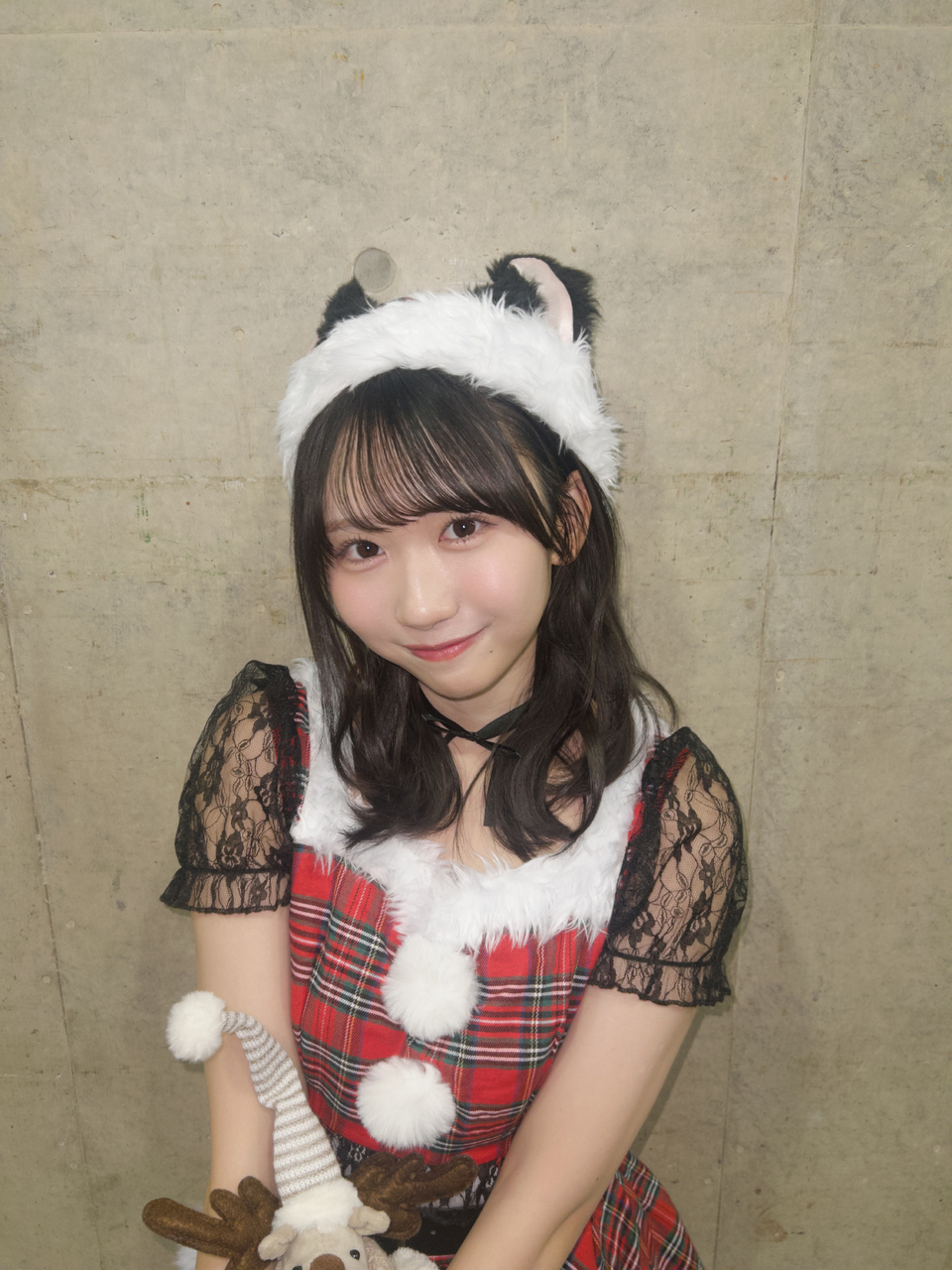 藤嶌果歩 サイン入り写真 ネイビーサンタ 藤嶌果歩 直筆生写真