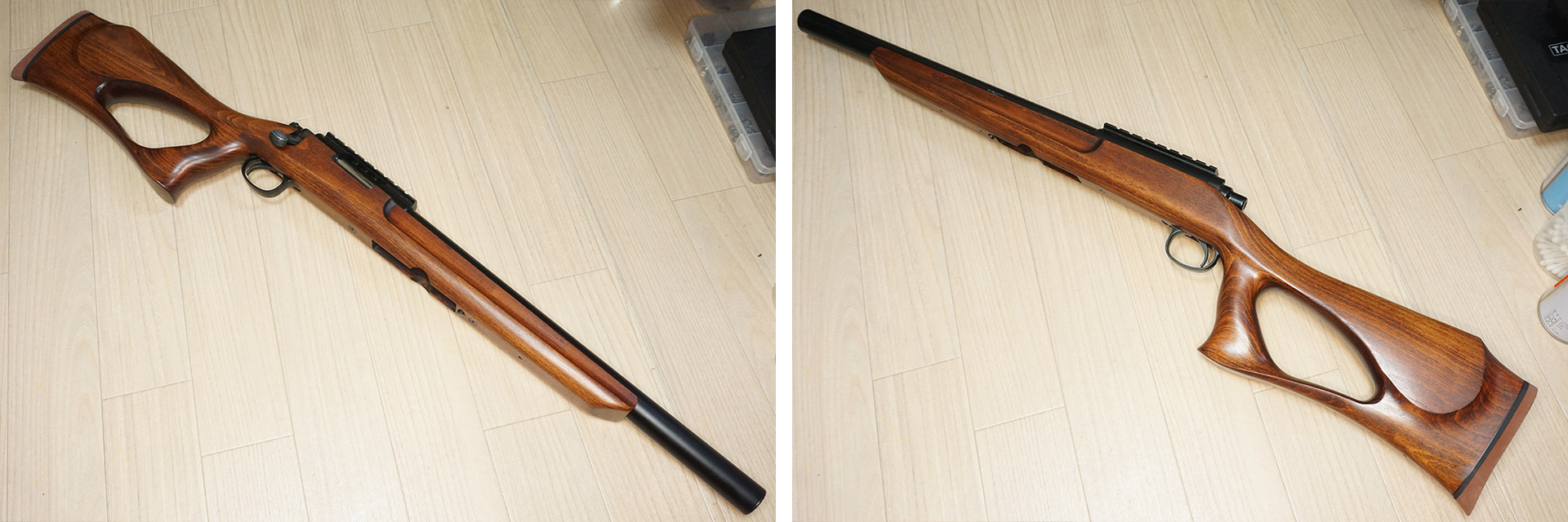 マルイVSR-10Gスペック 自作木製ストック 三十八式風 マルイVSR-10G